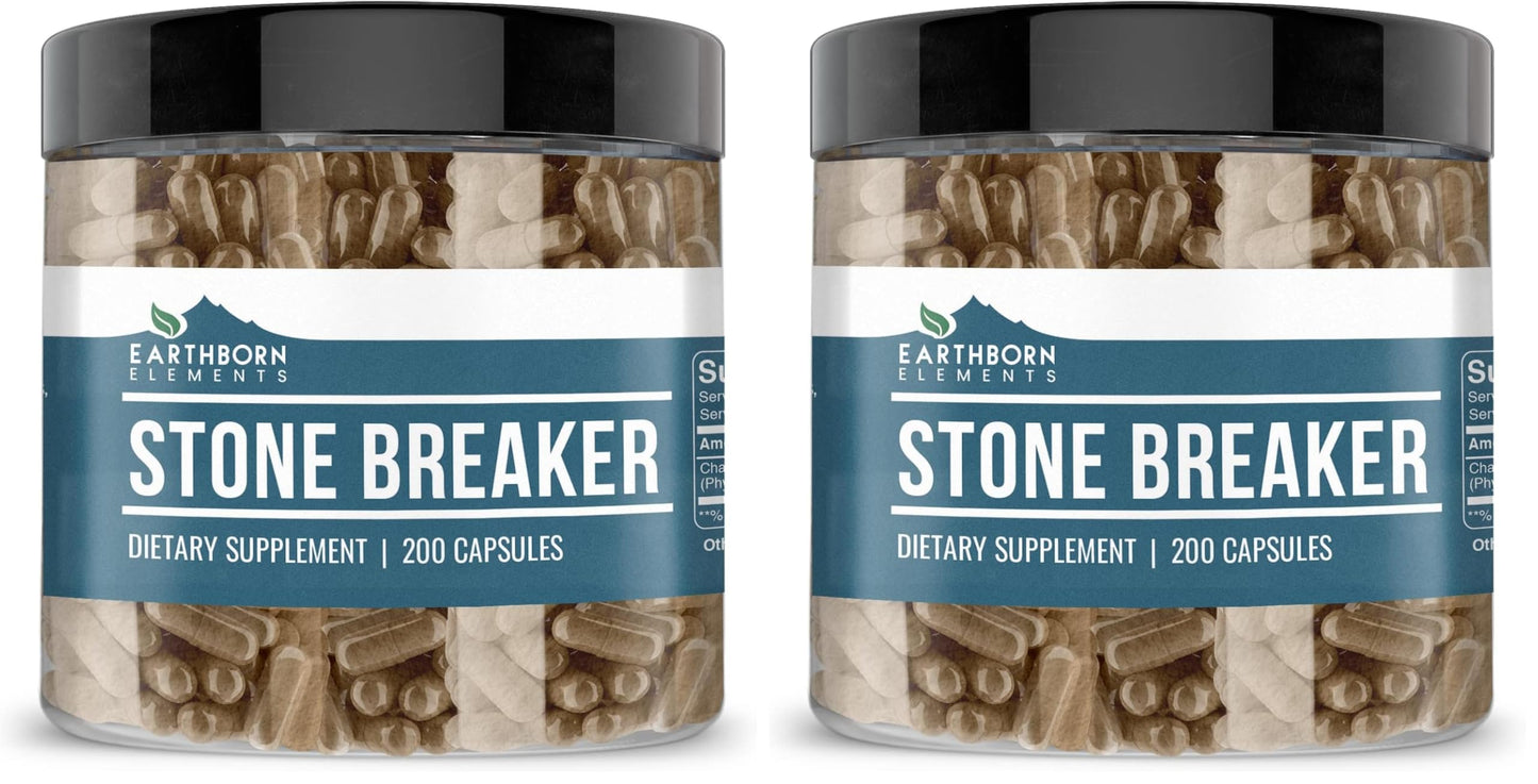 Earthborn Elements Chanca Piedra (Stone Breaker) 200 Capsules – Pack of 2 | Pure & Undiluted