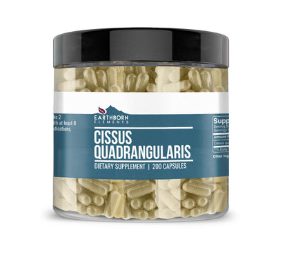 Earthborn Elements Cissus Quadrangularis 200 Capsules – Pure, Undiluted, No Additives