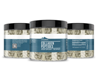 Earthborn Elements Collagen Peptides 200 Caps - Pure & Undiluted