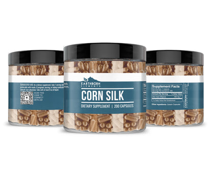 Earthborn Elements Corn Silk Extract 200 Capsules – Pure & Undiluted, No Additives