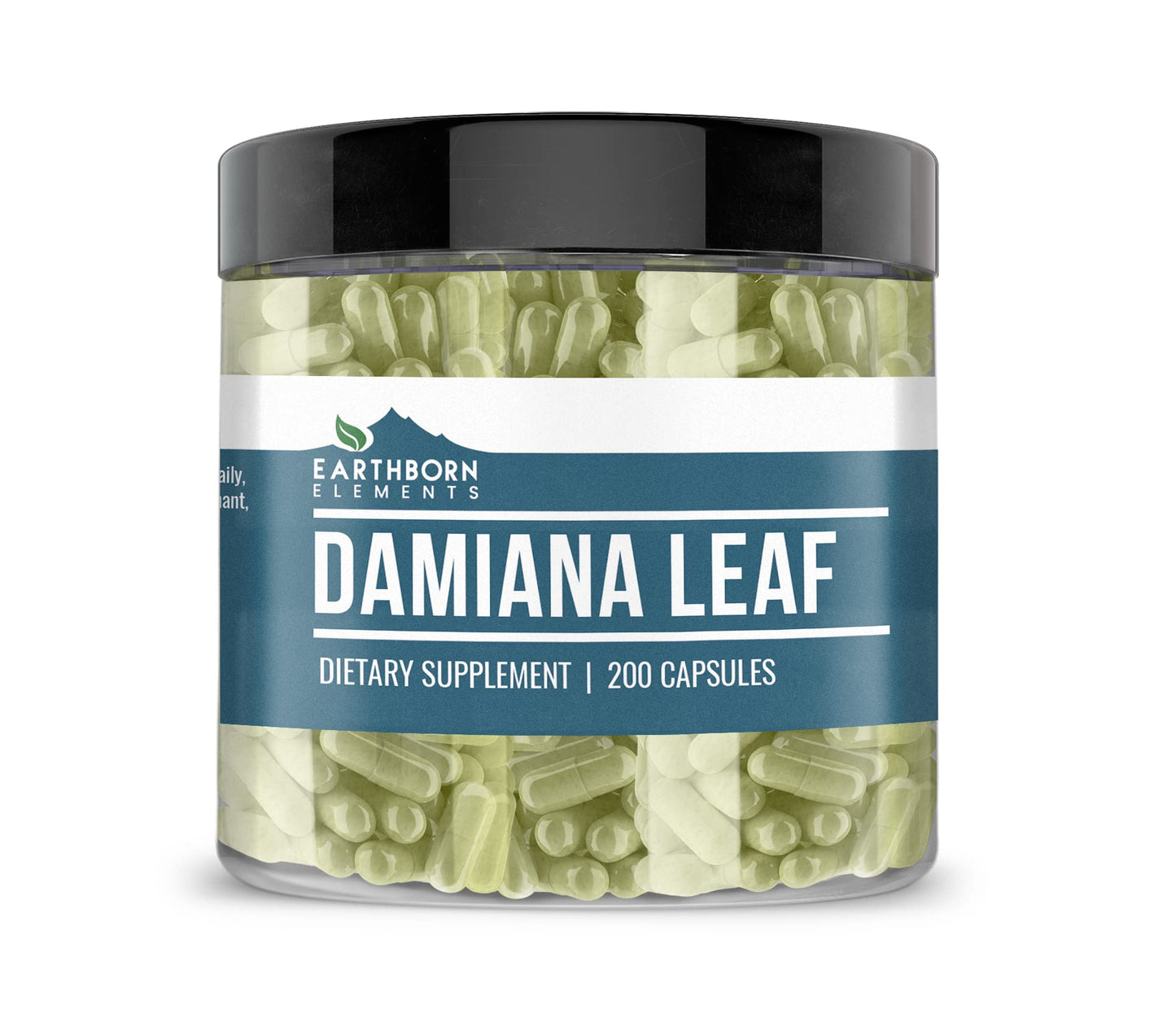 Earthborn Elements Damiana Leaf 200 Capsules | Pure & Undiluted, No Additives