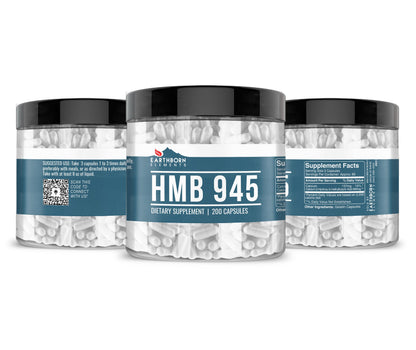 Earthborn Elements HMB Powder 200 Capsules – Pure & Additive-Free