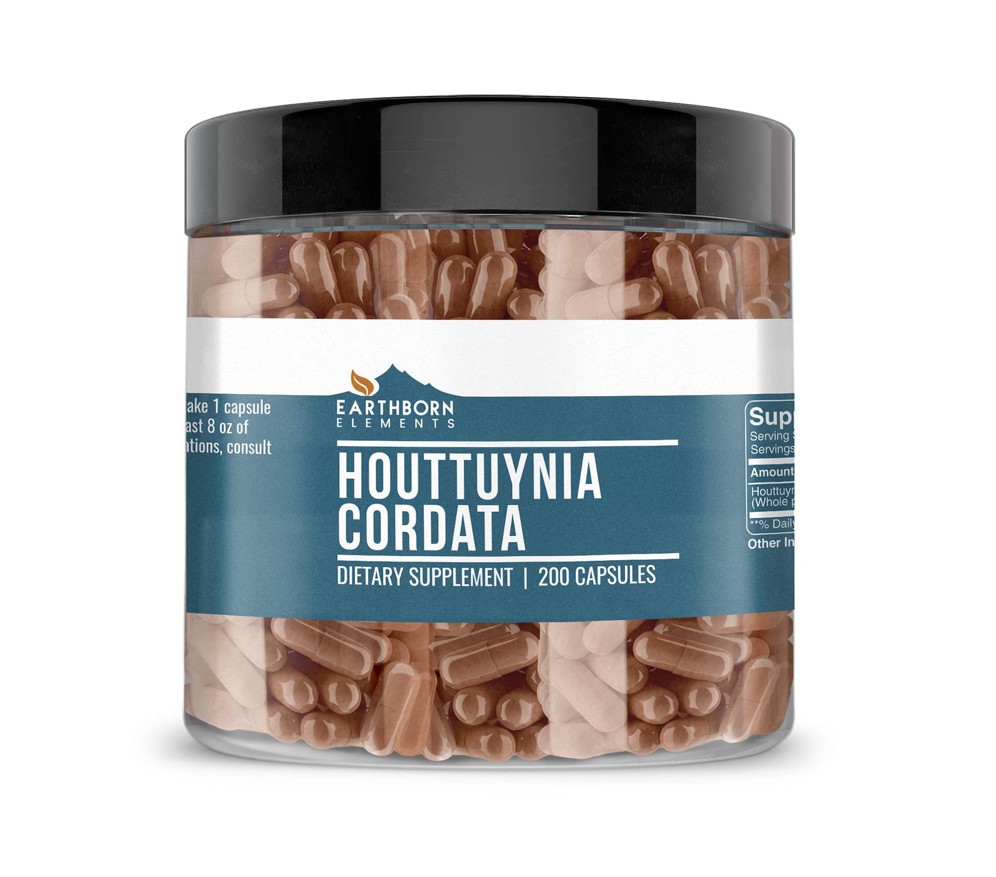 Earthborn Elements Houttuynia Cordata 200 Capsules – Pure & Undiluted