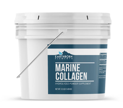 Earthborn Elements Hydrolyzed Marine Collagen Peptides Powder – 52.8 oz (1 Gallon) – Pure & Undiluted