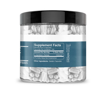Earthborn Elements L-Carnitine Tartrate 200 Capsules — Gluten-Free & Undiluted