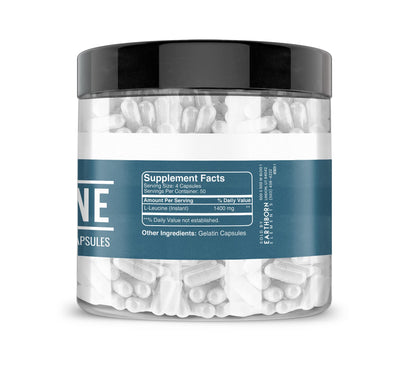 Earthborn Elements L-Leucine 200 Capsules – Pure, Undiluted, No Additives