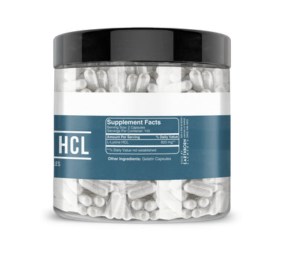 Earthborn Elements L-Lysine HCL 200 Capsules - Pure & Undiluted, No Additives