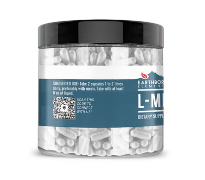 Earthborn Elements L-Methionine 200 Capsules – Pure & Undiluted, No Additives
