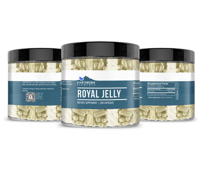 Earthborn Elements Royal Jelly 200 Capsules | Pure & Undiluted, No Additives