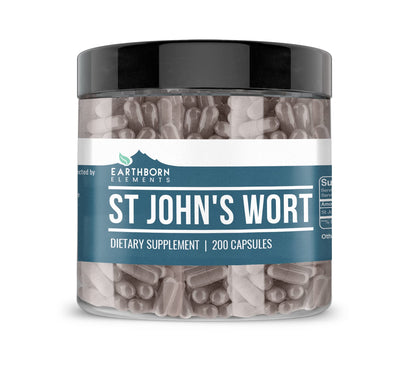 Earthborn Elements St. John’s Wort 200 Capsules – Pure & Undiluted