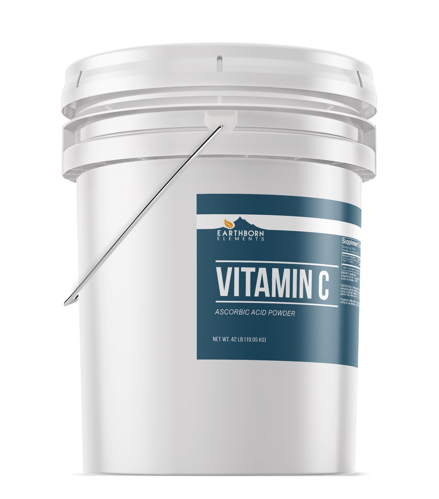 Earthborn Elements Vitamin C Powder (5 Gallon) – Pure Ascorbic Acid for DIY Skincare & Cleaning