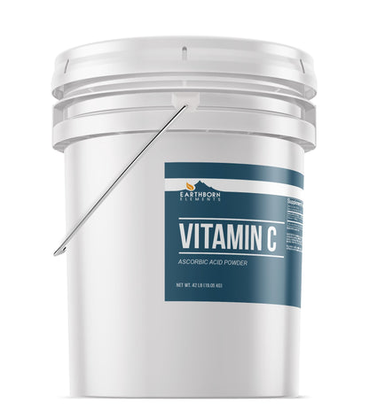 Earthborn Elements Vitamin C Powder (5 Gallon) – Pure Ascorbic Acid for DIY Skincare & Cleaning