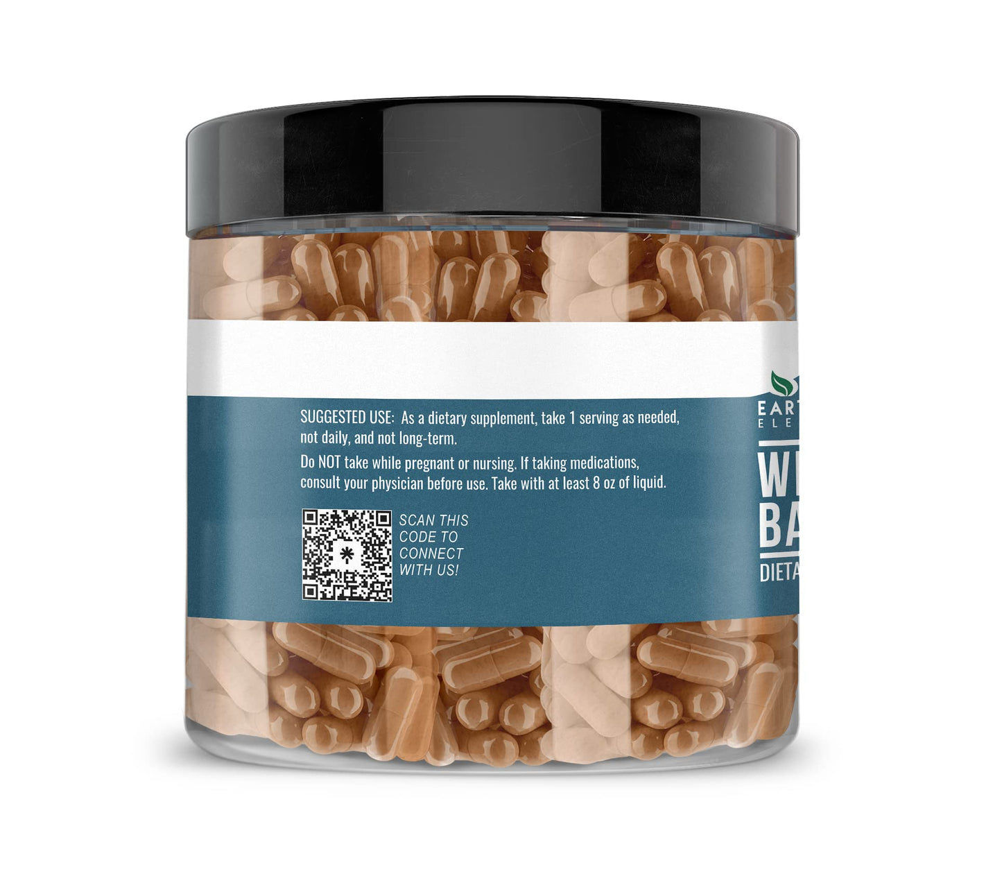Earthborn Elements Wild Cherry Bark 200 Capsules - Pure & Undiluted