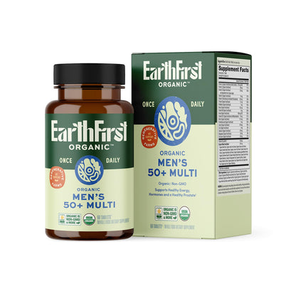 EarthFirst Organic Once Daily Multivitamin for Men 50+ - 60 Count