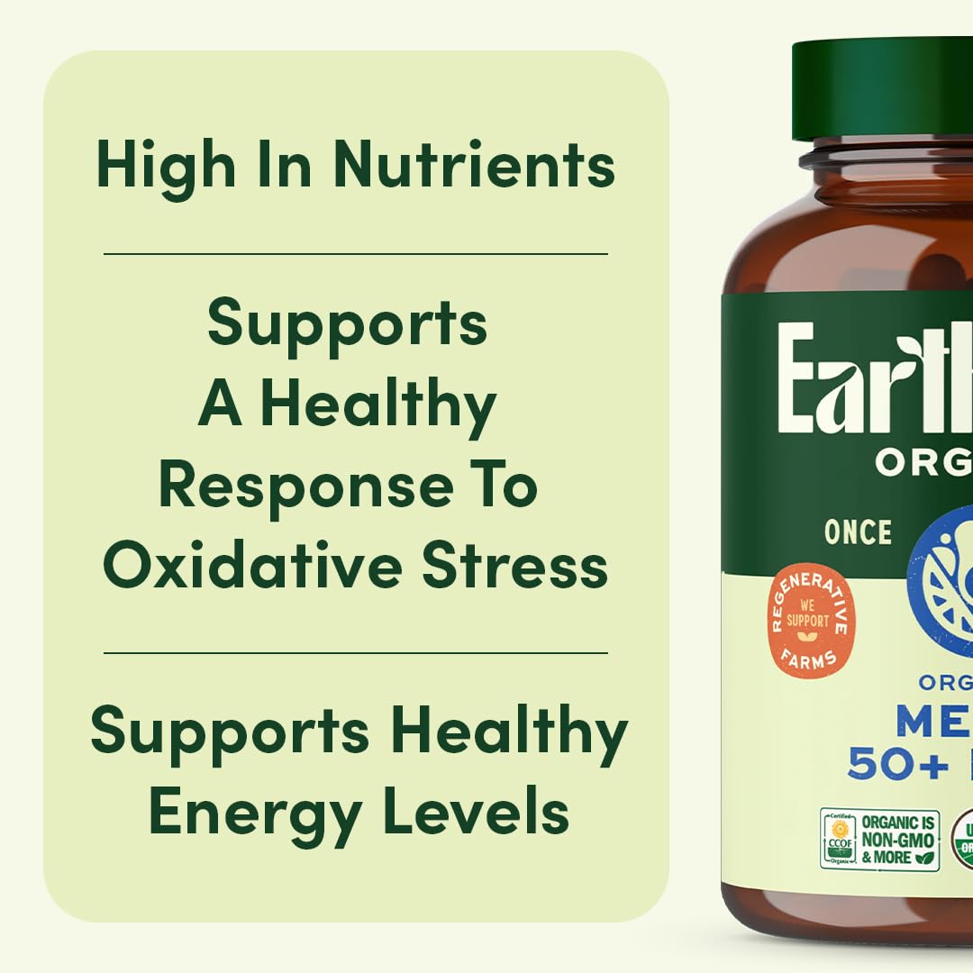 EarthFirst Organic Once Daily Multivitamin for Men 50+ - 60 Count