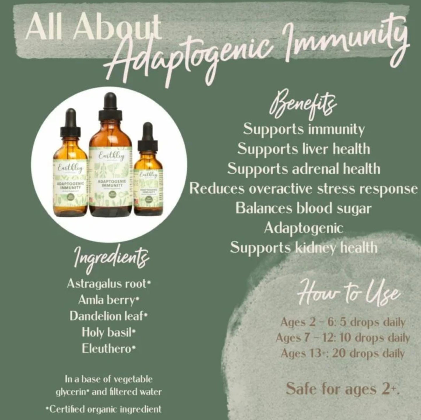 Earthley Wellness Adaptogenic Immunity – Immune Support, 2oz