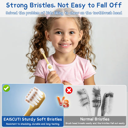 EASICUTI Extra Soft Kids Toothbrushes 4 Pack – Space Style Toddler Toothbrushes for Ages 2-12