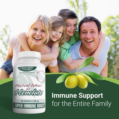 East Park Olive Leaf Extract (OLE) d-Lenolate 500mg | Immune Support | 180 Veg Capsules