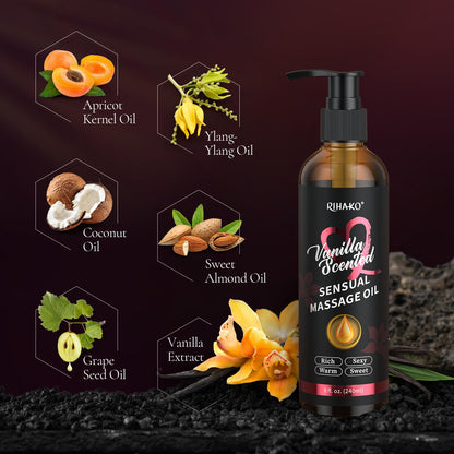 Easter Basket Stuffers: Vanilla Sensual Massage Oil for Couples – Date Night & Relaxing Massage Oil