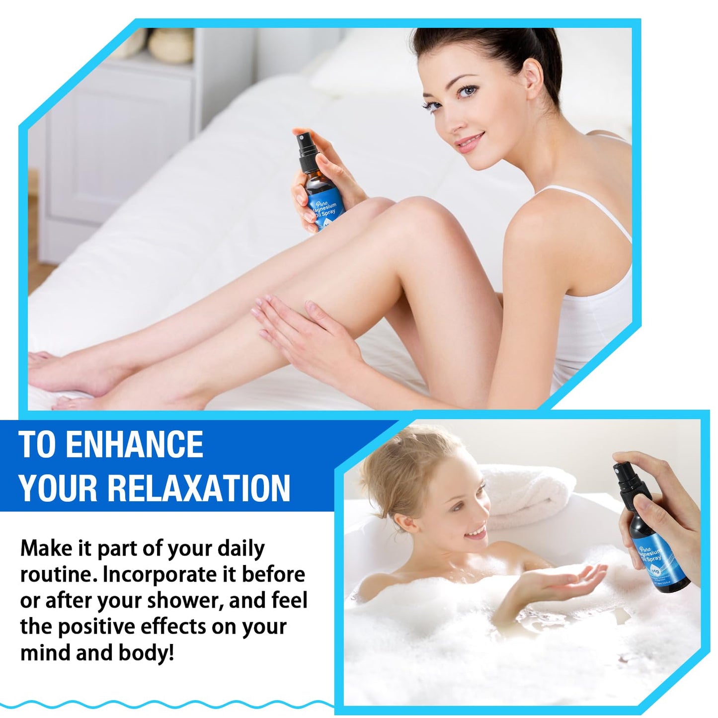 Generic Magnesium Oil Spray – Pure Topical Magnesium for Skin & Sleep (2 fl oz)