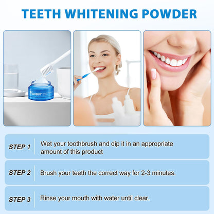 Teeth Whitening Powder – Natural Teeth Whitener | Instant Whitening & Fresh Breath (2PCS)