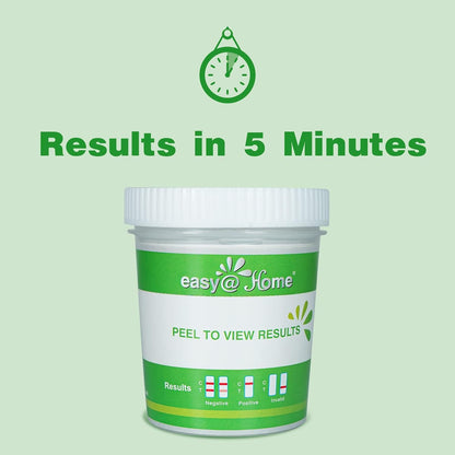 Easy@Home Drug Test Cup – At-Home Urine Drug Test Kit for AMP/BUP/BAR/BZO/COC/MDMA/MET/MTD/OPI2000/OXY/PCP/PPX/TCA/THC50 | Includes Highly Sensitive THC Test #ECDOA-1144A3