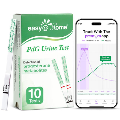 Easy@Home PdG Test Strips 10 Pack – Ovulation Tracking with Premom App