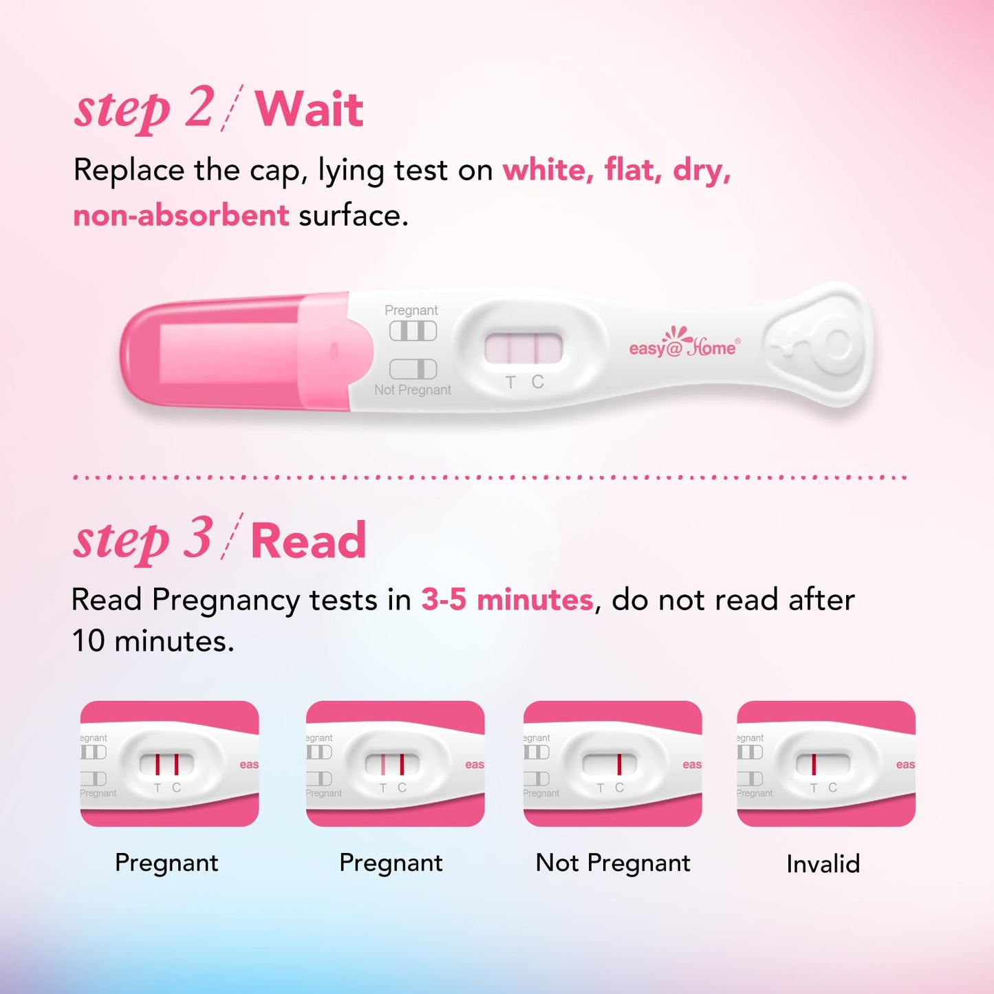 Easy@Home Pregnancy Test Sticks – Early Detection & At-Home Accuracy (6 Sticks + 12 Strips)