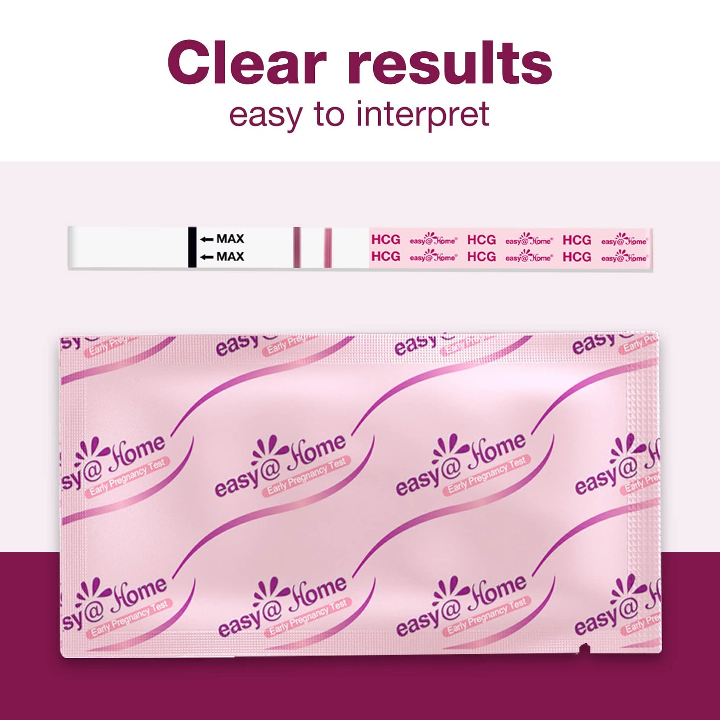 Easy@Home 40 Pack Pregnancy Test Strips Kit - HCG Early Detection | EZW1-S:40