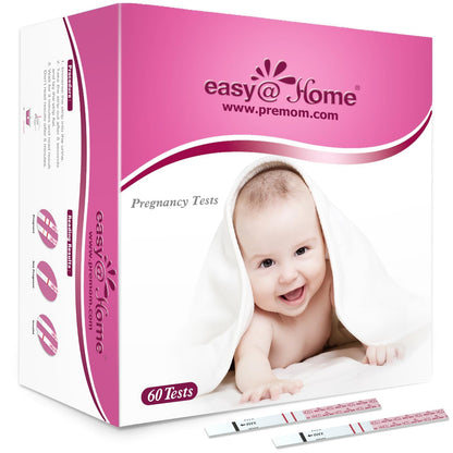 Easy@Home 60 Pregnancy Tests: Early Detection Precise Results Pregnancy Test Strips - Bulk Pregnancy Strips - 60 hCG Test Strips