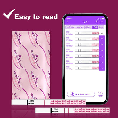 Easy@Home 60 Pregnancy Tests: Early Detection Precise Results Pregnancy Test Strips - Bulk Pregnancy Strips - 60 hCG Test Strips