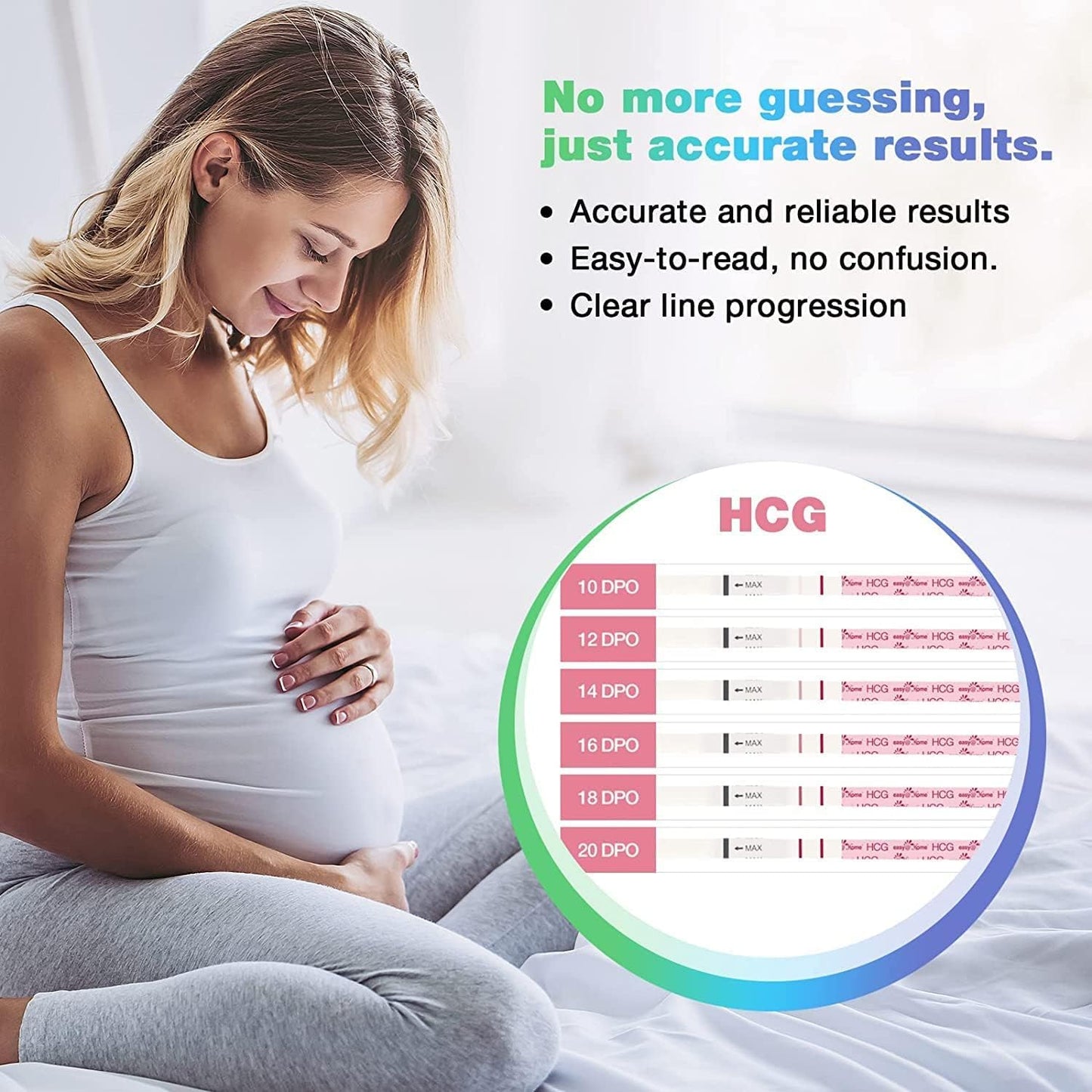 Easy@Home Ovulation & Pregnancy Test Kit – 40 LH Strips + 10 HCG Tests (Premom App)