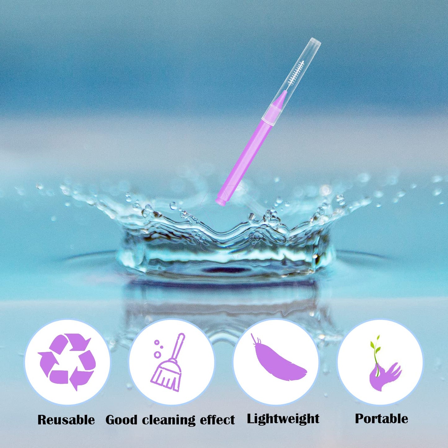 EasyHonor Braces Brush 75pcs – Interdental Toothpick Flosser (5 Warm Colors)