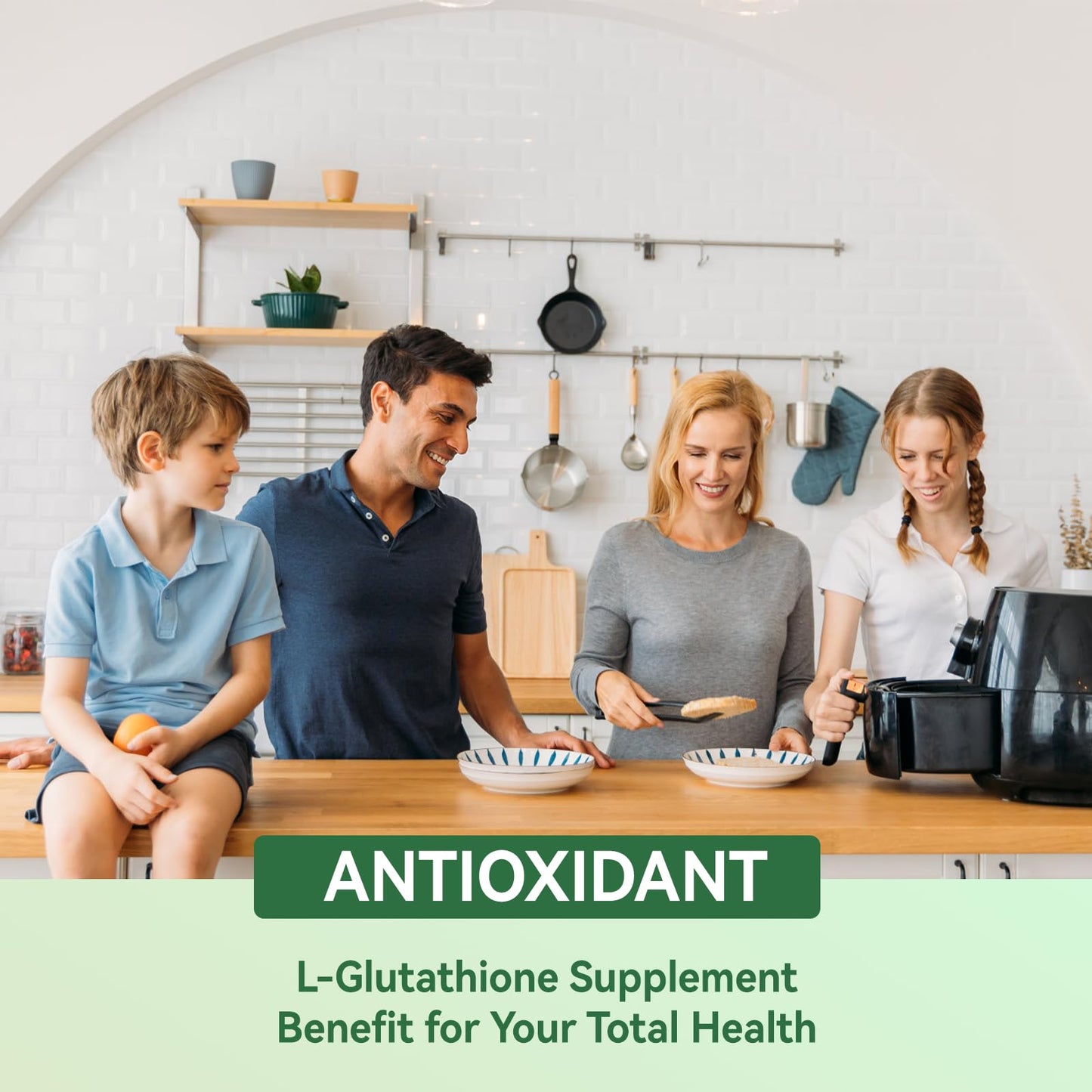 EAZGOO Glutathione 1000mg – Vegan Antioxidant for Immune Support, Skin Brightening & Liver Detox (60 Capsules)