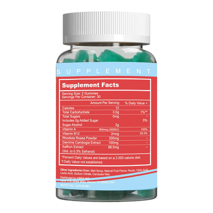 EAZGOO Saffron Gummies – Mood & Energy Support with Rhodiola, 60 Gummies