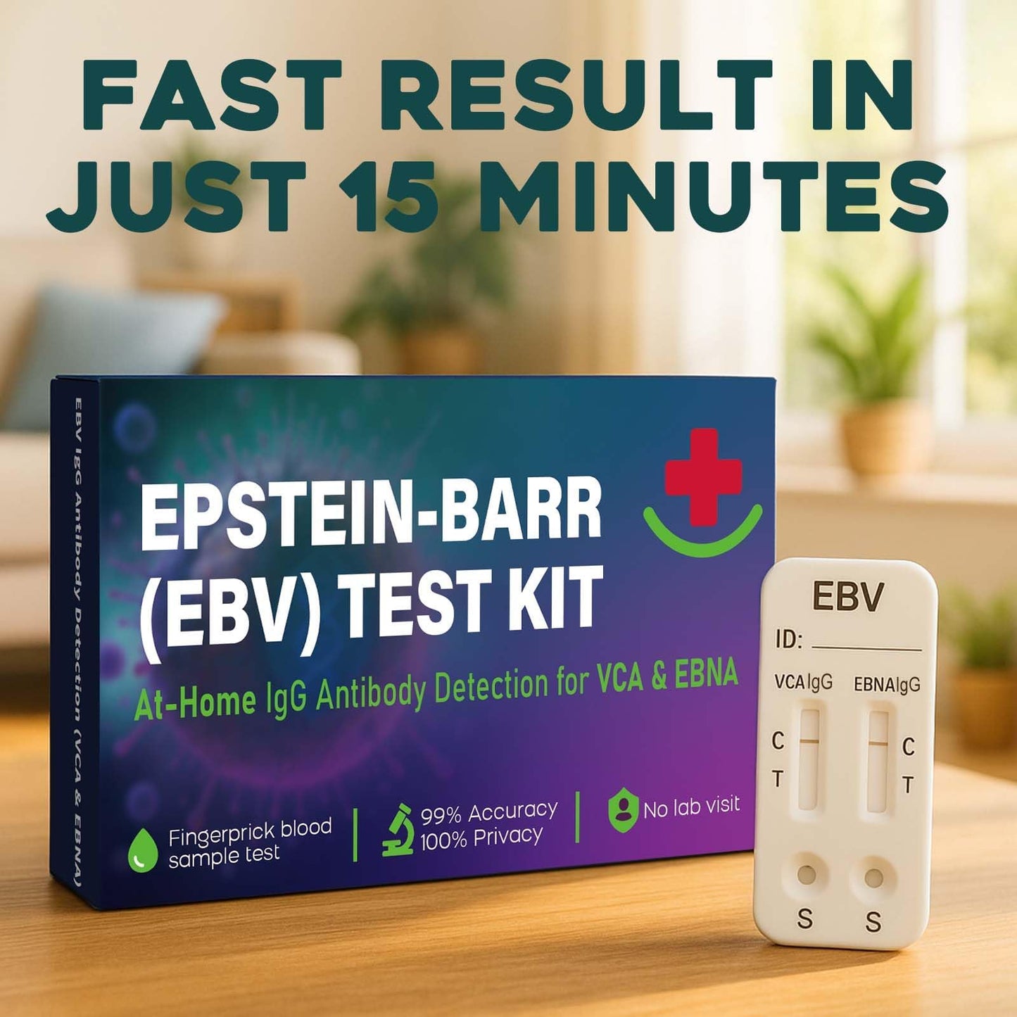 Epstein Barr EBV At-Home Test Kit – IgG VCA & EBNA | 15-Minute Result