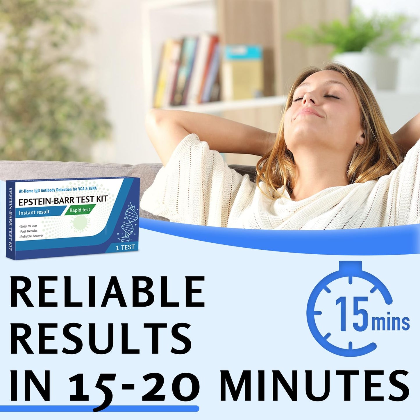 Epstein-Barr (EBV) At-Home Test Kit — No Lab Visit | IgG to VCA & EBNA | Finger-Prick