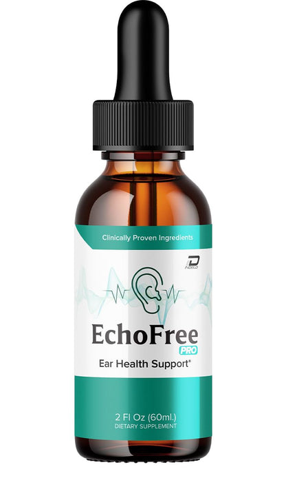 Echo Free Drops – EchoFree Pro 24 Ear Support & Liquid Drops (1 Month, 1 Pack)