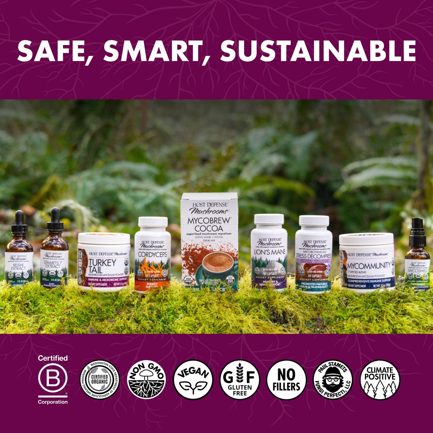Host Defense Turkey Tail Capsules - 240 ct (Two 120 ct) - Immune & Digestive Health