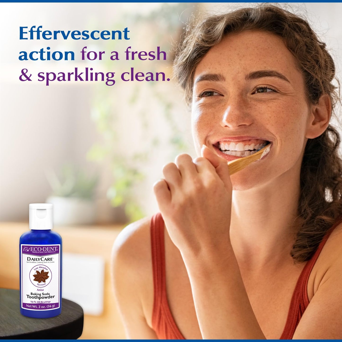 Eco-Dent DailyCare Baking Soda Toothpowder, Anise – SLS & Fluoride-Free