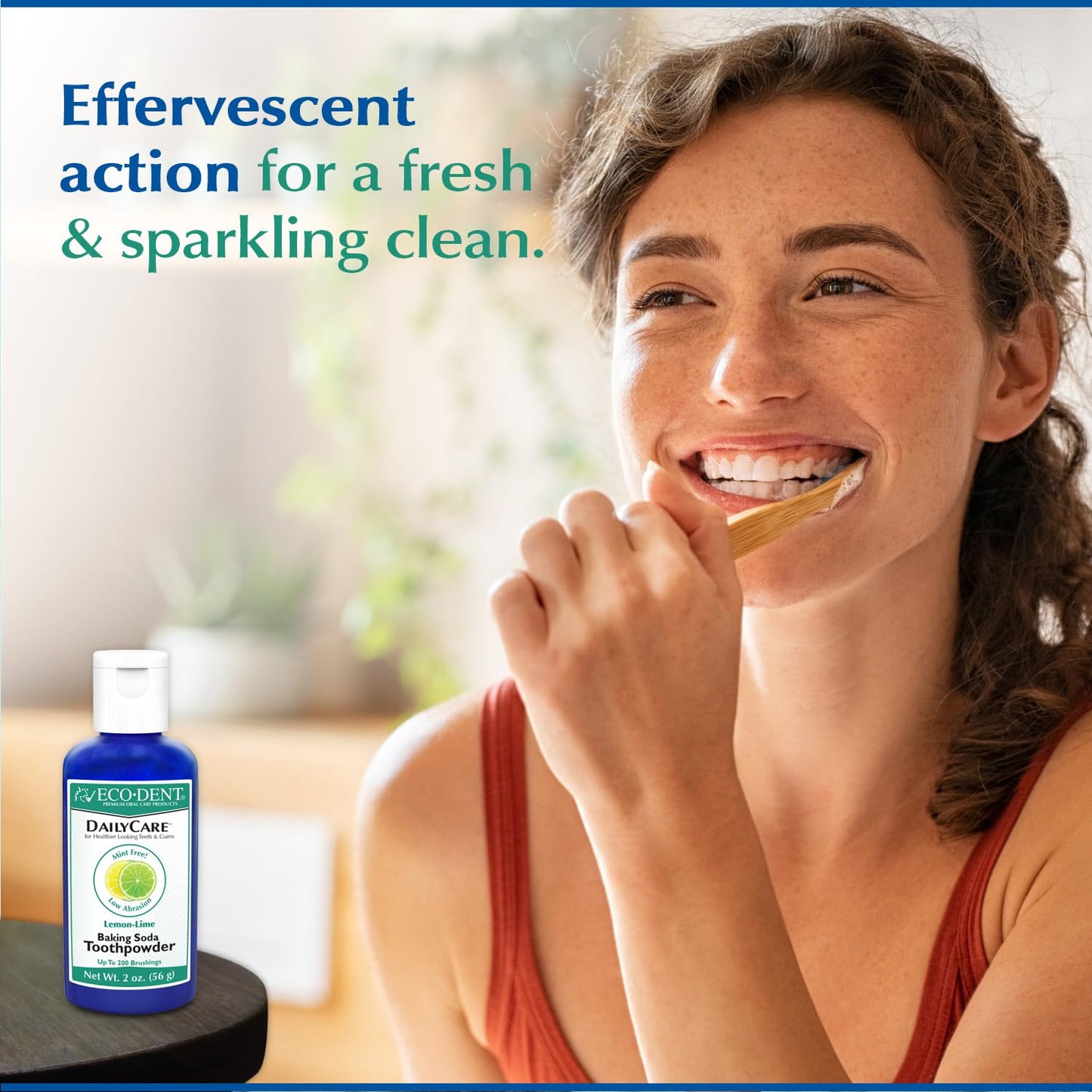 Eco-Dent DailyCare Toothpowder Lemon-Lime – SLS & Fluoride-Free, Minerals & Oils