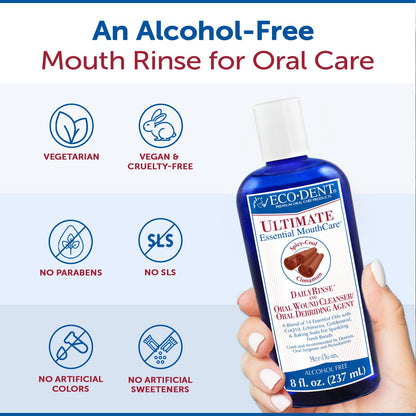 Eco-Dent Alcohol-Free Mouthwash | Cinnamon & Mint | Essential MouthCare