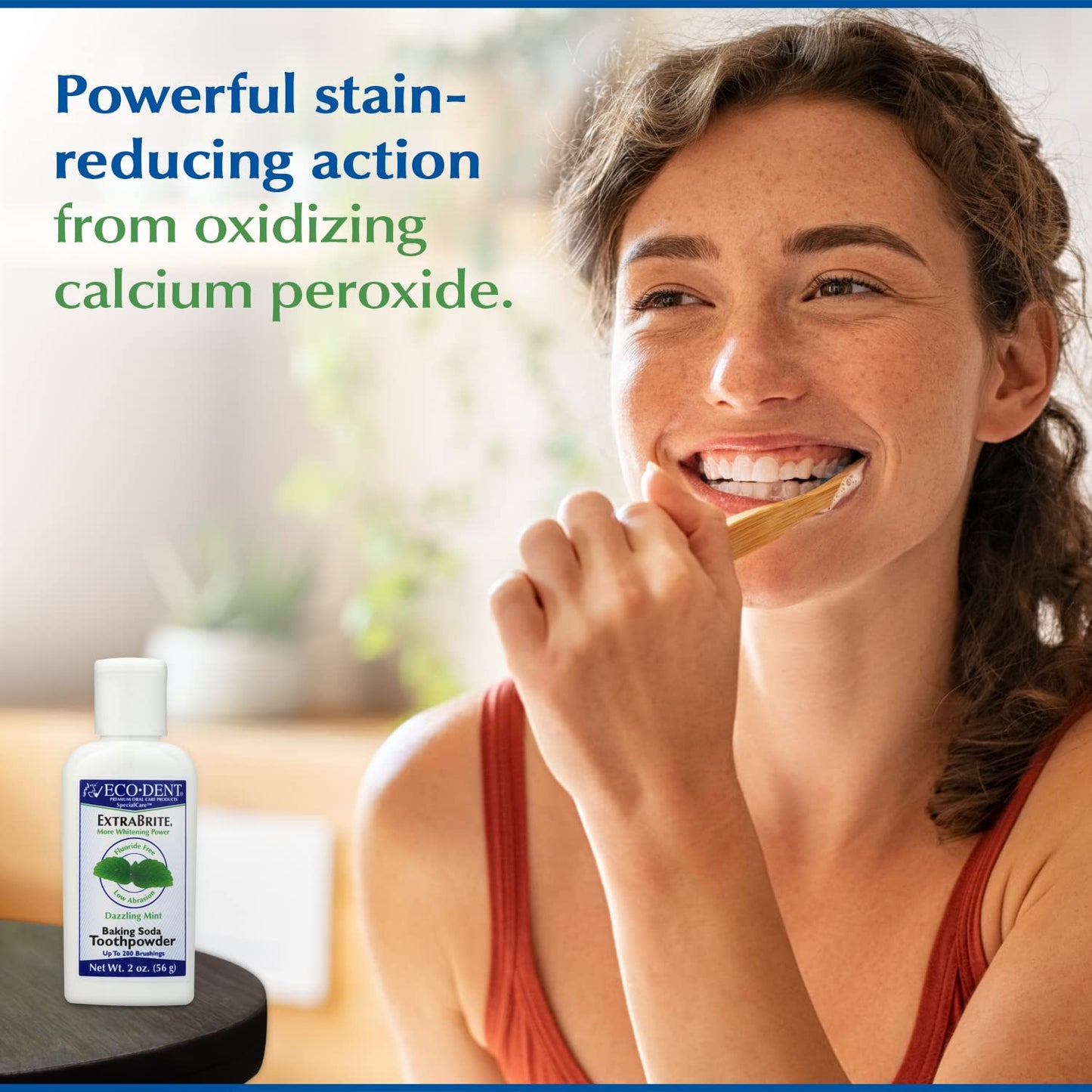 Eco-Dent ExtraBrite Baking Soda Toothpowder – Fluoride-Free Mint Whitening (Pack of 3)