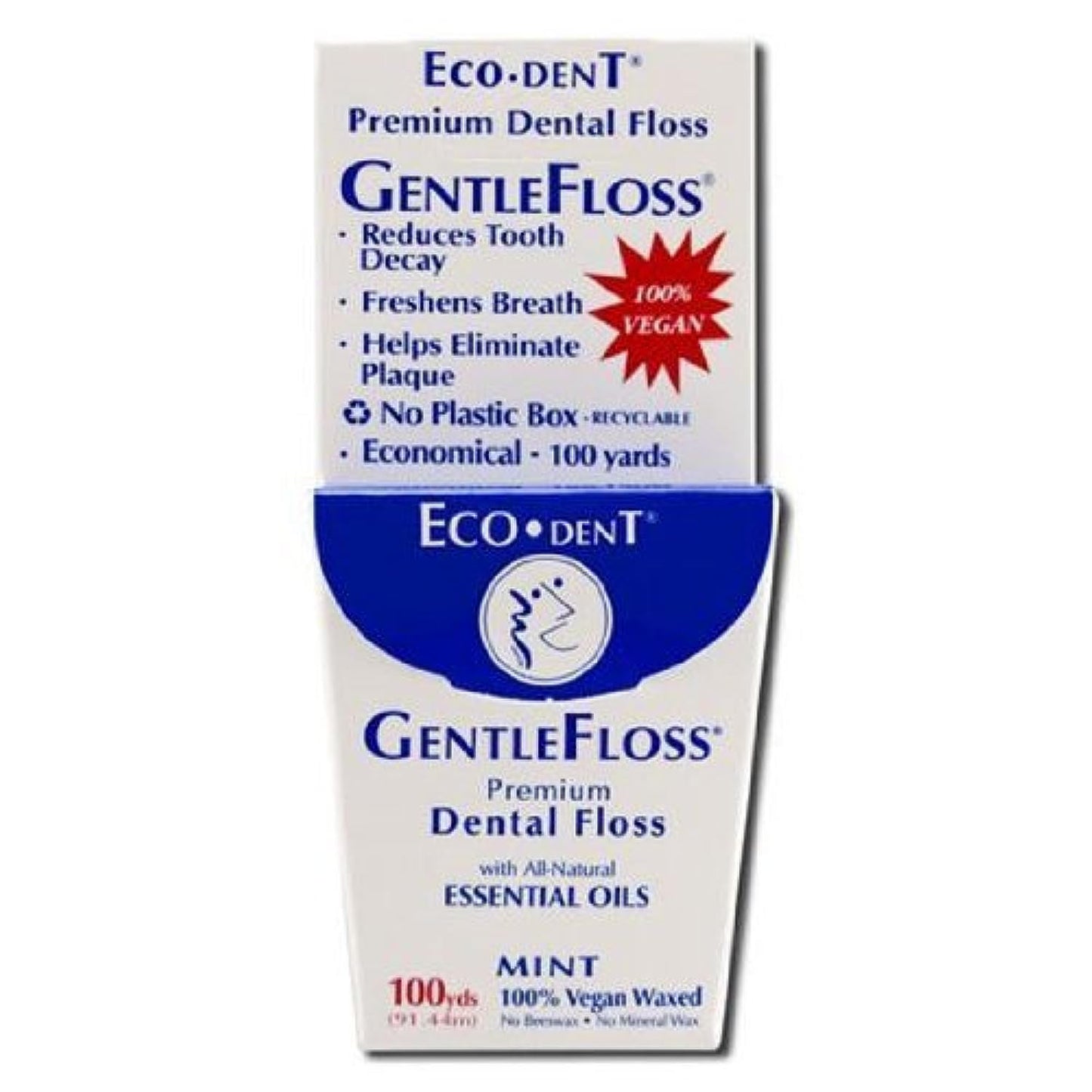Eco Dent Floss Gentle Mint 100yd3 - Premium Dental Floss