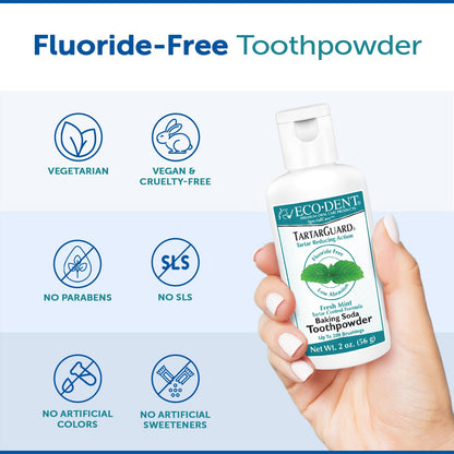 Eco-Dent TartarGuard Tooth Powder – Enzymatic Tartar Control, SLS/Fluoride Free