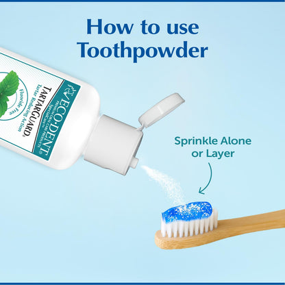 Eco-Dent TartarGuard Toothpowder with DailyRinse – Enzyme Cleaning, SLS-Free, Fluoride-Free