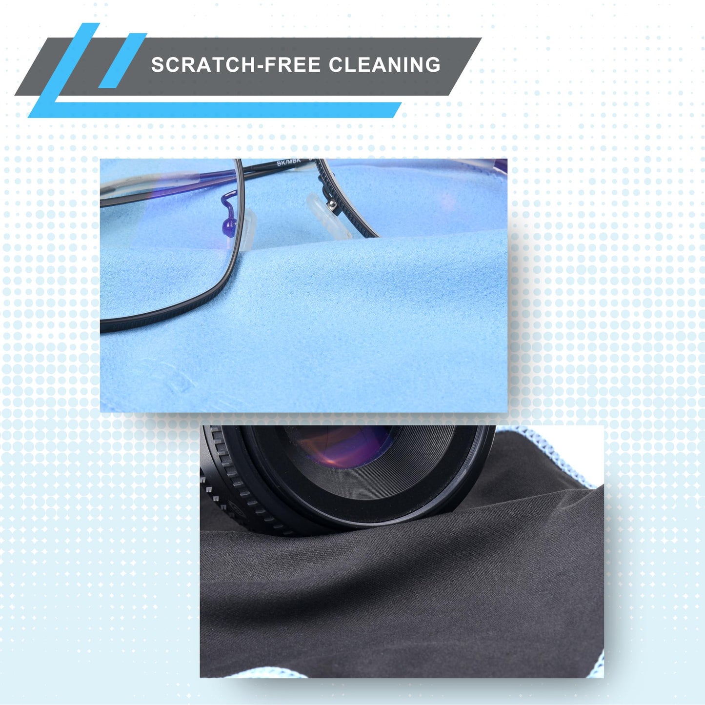 Eco-Fused 5-Pack Microfiber Cleaning Cloths – Double-Sided, Scratch-Free for Screens