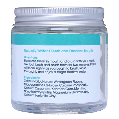 Toothpaste Tablets – Wintergreen | Nano Hydroxyapatite Toothpaste Tablets Chewable | Fluoride Free l 90 Tabs