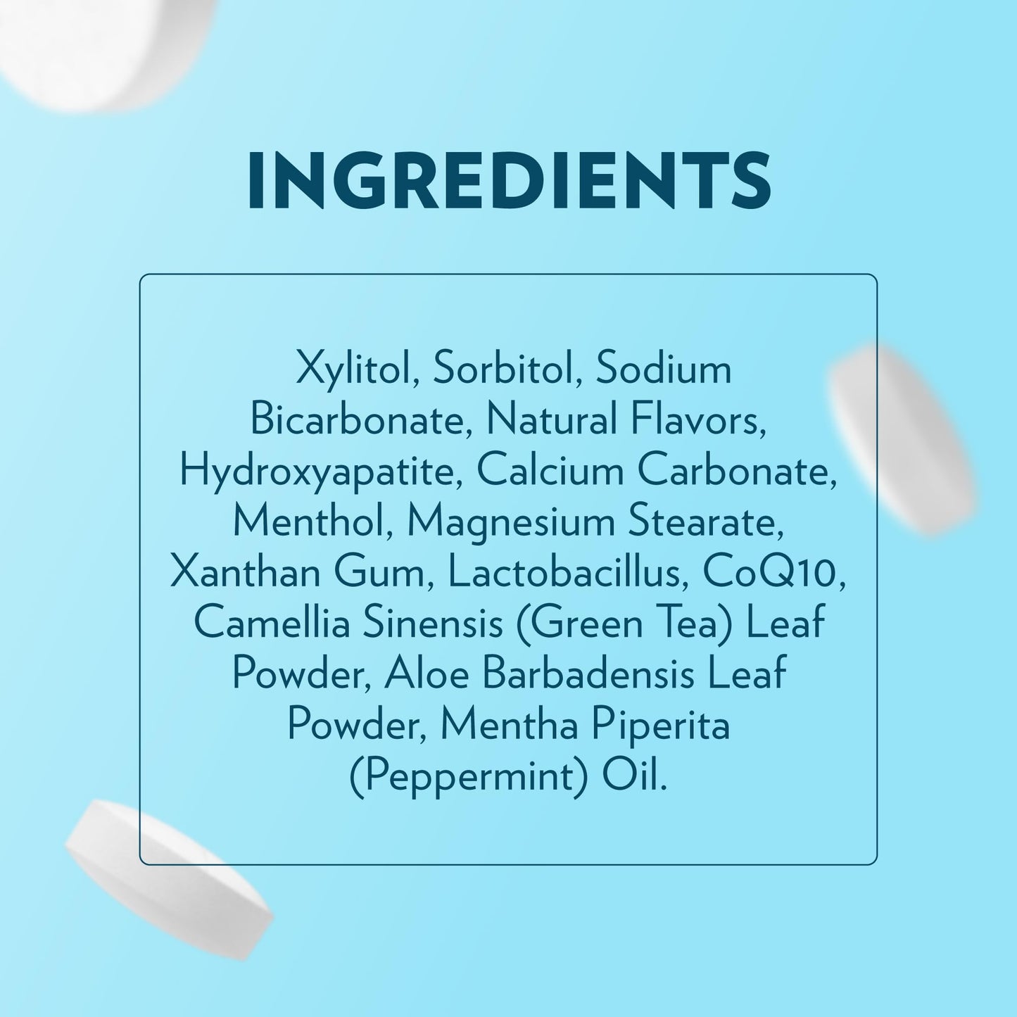 ECOFAM Peppermint Mouthwash Tablets - Fluoride Free, Alcohol Free, Travel Size (90 Tablets)