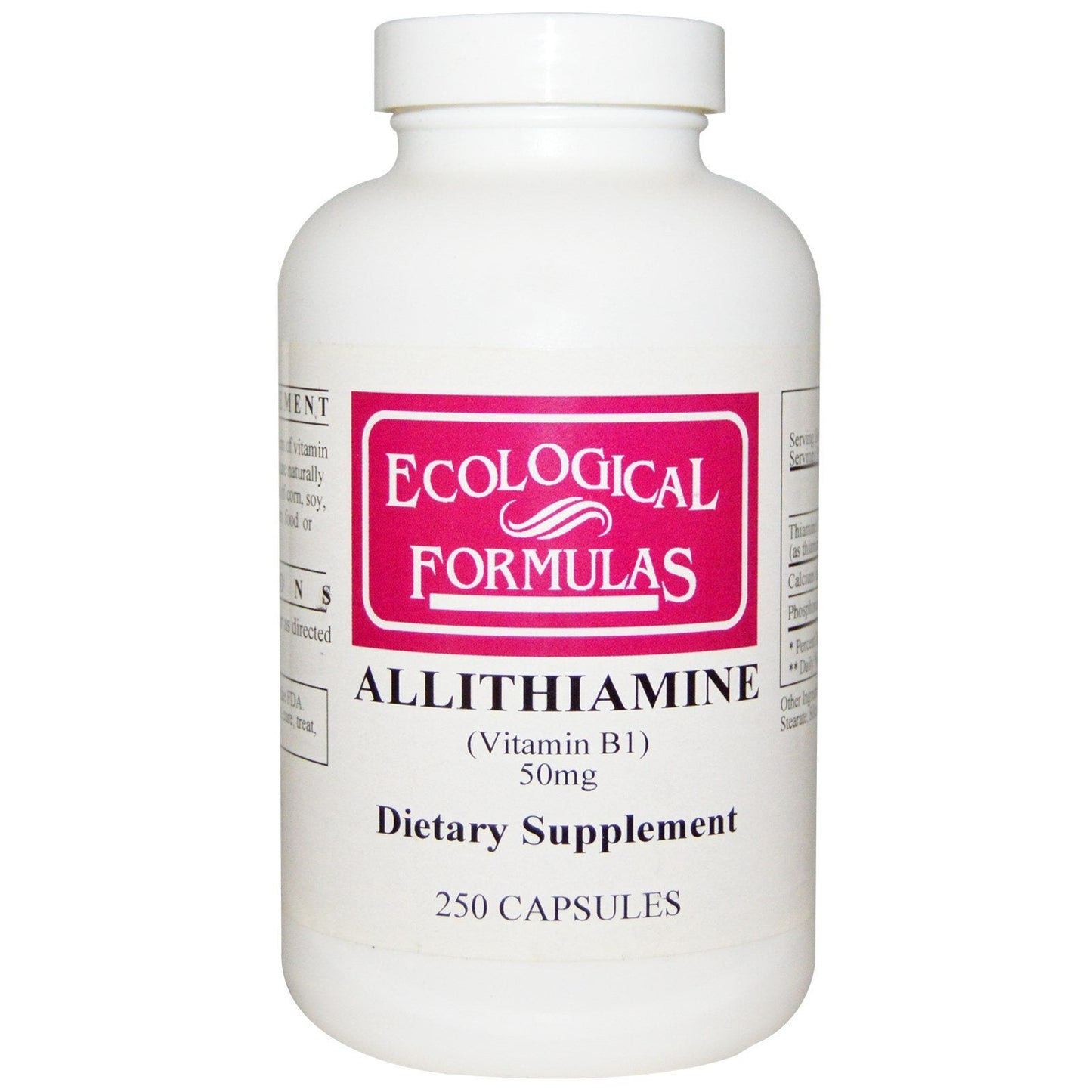 Ecological Formulas Allithiamine Vitamin B1, 50 mg, 250 Capsules | Garlic-Derived B1 Supplement